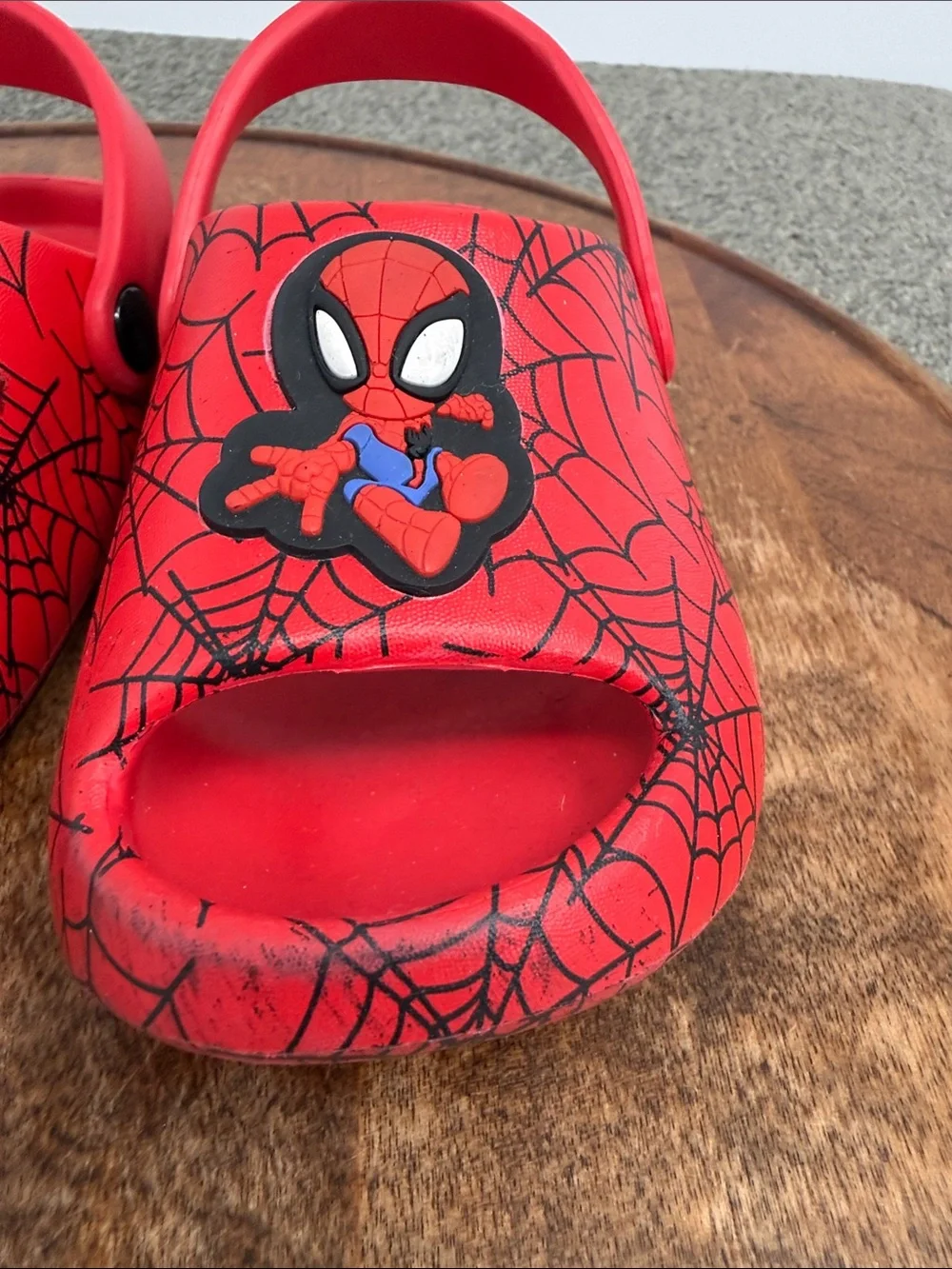 Groudup Sandals Kids 7/8 Red Spidey Amazing Friends Clog Marvel